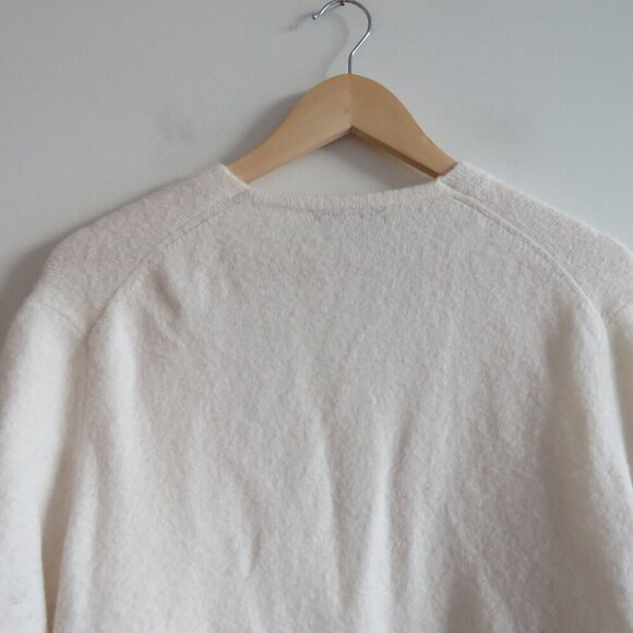 MADEWELL Cozy Walker Open Front Cardigan in Antique Cream Wool Alpaca - Size XS - Picture 10 of 15